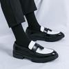 Mode Modemarke Herren Bequeme Quasten Lederschuhe Frühling Herren Farbblock Business Formelle Kleidung Ein Fuß Freizeit Lederschuhe