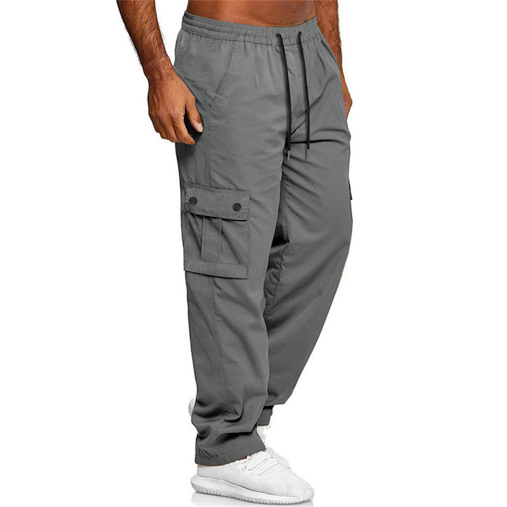 Men's Multi-Pocket Drawstring Work Pants