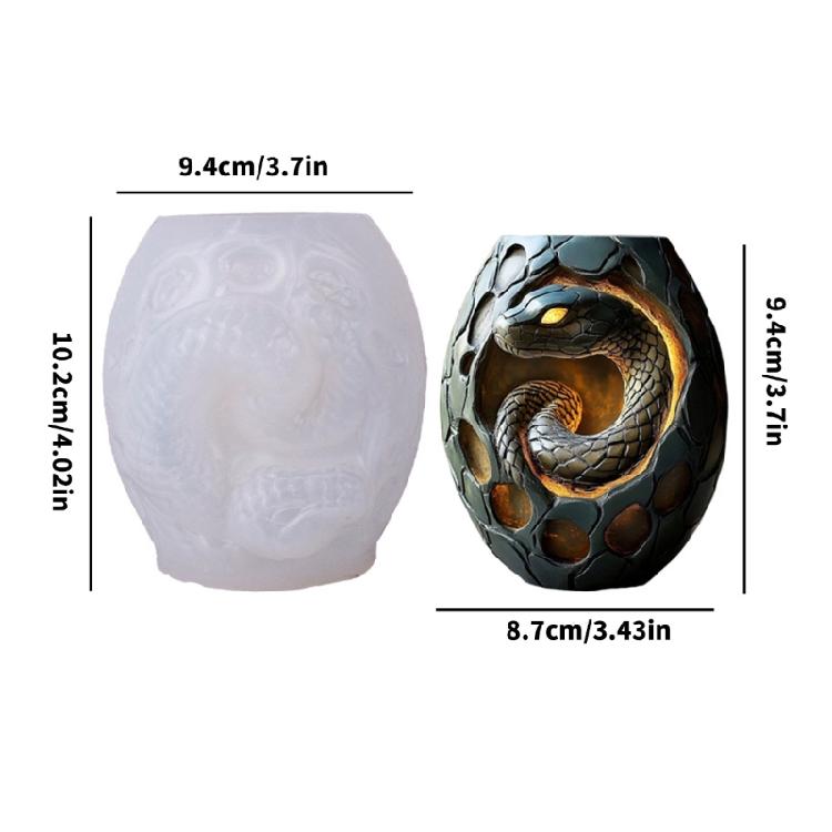 Easy Releasing Silicone Snake Mold Detailed Design for Resin Crafting Jewelry Making and Decorative Succulents Planter