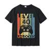 Level 40 Unlocked Funny Video Gamer 40th Birthday Gift T- Printed On For Men Wholesale Cotton T Shirts Party Fashion Streetwear