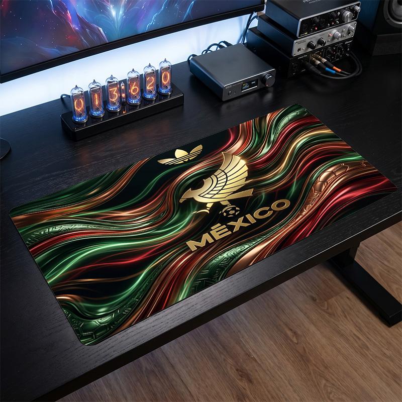 Mexico footbal Crest Mouse Pad, Extended Non Slip Rubber Desk Mat for Gaming Office Laptop Fan Gift