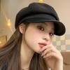 Eight Corner Hat With Embroidered Design For Autumn Winter Casual Womens Fashion