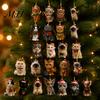 Festive Party Favors Christmas Advent Calendar for Cat Lovers, 24 Day Countdown Box with Acrylic Hanging Ornaments Pendants, Tree Decor Holiday