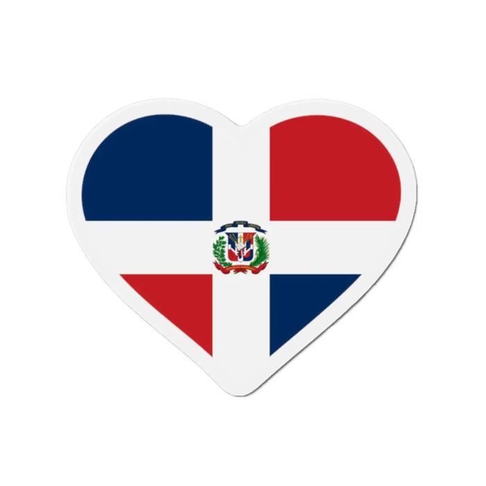 Magnet Srdce Vlajka Dominikánská republika - Vícebarevný - 7 cm - 50 kusů - Syntetická pryskyřice