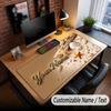 Fish Ocean Theme Custom Mouse Pad Personalized With Name Text Customized Desk Mat For Office Home Decor