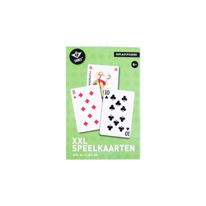 Engelhart - 390115 - Cartes à jouer XXL- 12,1 cm x 18,5 cm , 54 cartes géantes