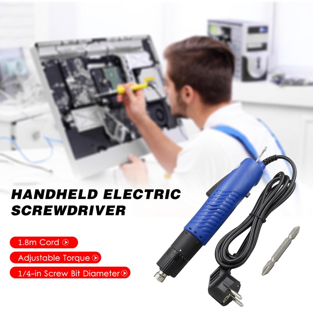 Electric Screwdriver Handheld Corded Electric Screw Driver Adjustable Torsion 1 4 in Screw Bit Diameter Repair Tool