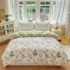 Floral Printed Duvet Cover 1Piece-  Cotton Luxury Bedding, Pre-Washed For Softness, For Bedroom Decor - Zipper Closure