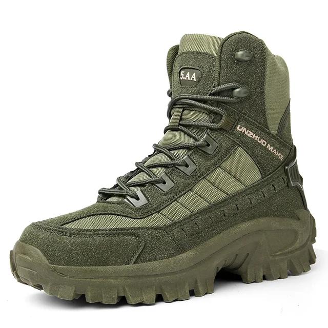 Fashion Men's Desert Combat Boots Outdoor Non-slip Tactical Boots Hiking Desert Ankle Hunting Shoes Work Safty Men Boots