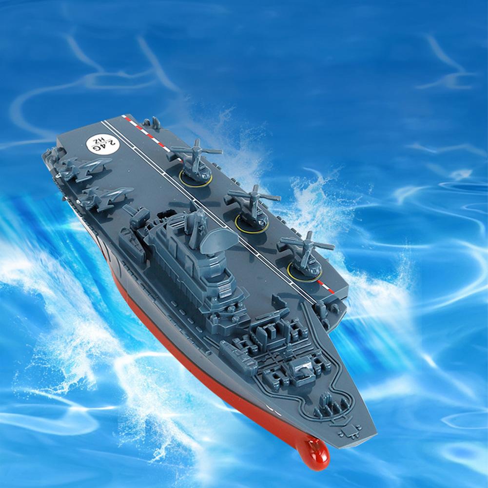 2.4Ghz RC Boat Remote Control Ship 10KM/H High Speed Mini Aircraft Carrier Frigate Model Gifts For Kids