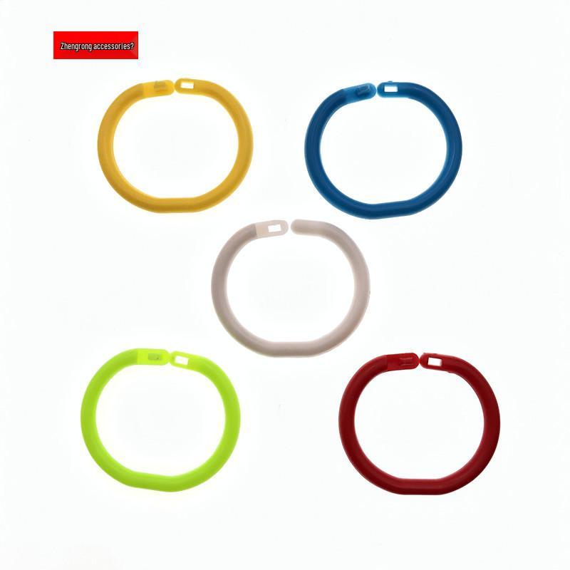 Eco-friendly Colored Plastic Jump Rings - 10mm, 15mm, 28mm - Single Loop 10mm чёрный