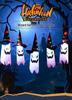 Halloween LED Wizard Hat Ghost Icicle Lights: Indoor Decorations for a Horrifying Atmosphere