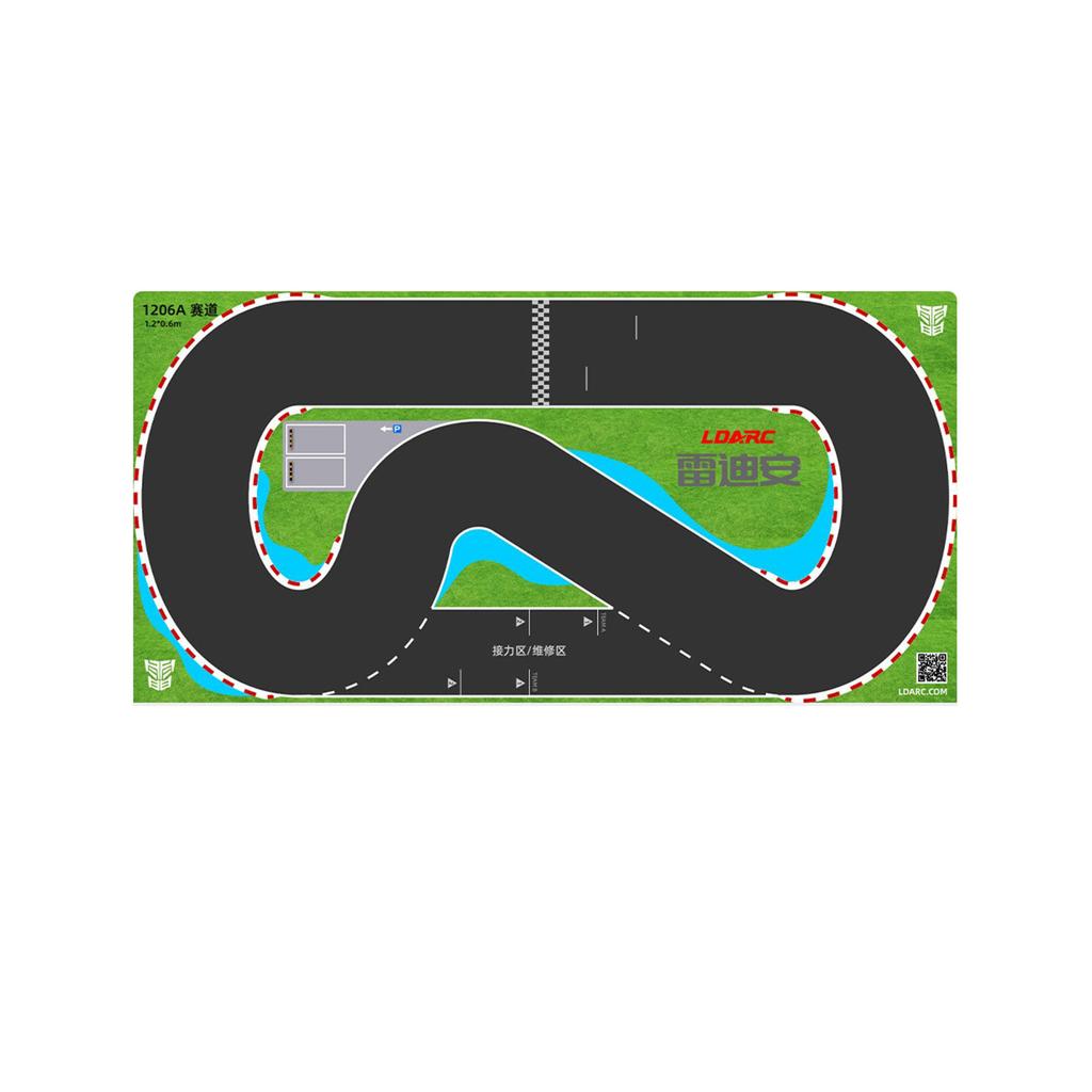 Portable LDARC Race Rubber Track Mat for  1/76 1/64 1/58  RC Mini Car Table On-road Racing Model Drift RTR Toy Part  240x240mm