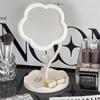 Desktop Portable Flower Mirror: Creative High-Value Makeup Mirror for Dorm, Bedroom, or Dressing Table