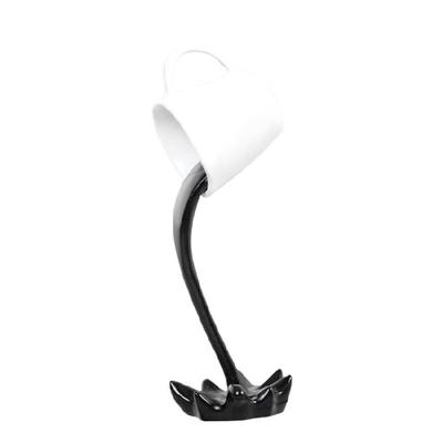 Artistic Spilling Mug Sculpture Resins Floating Coffee Cup Design Sculpture Ornament For Desktop Shelves Countertops