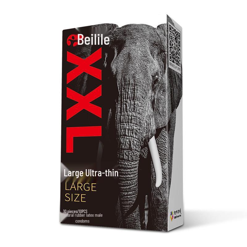Beilile Ultra-Thin Large Size Lubricated Condoms - Wolf Tooth & Mushroom Design for Family Planning