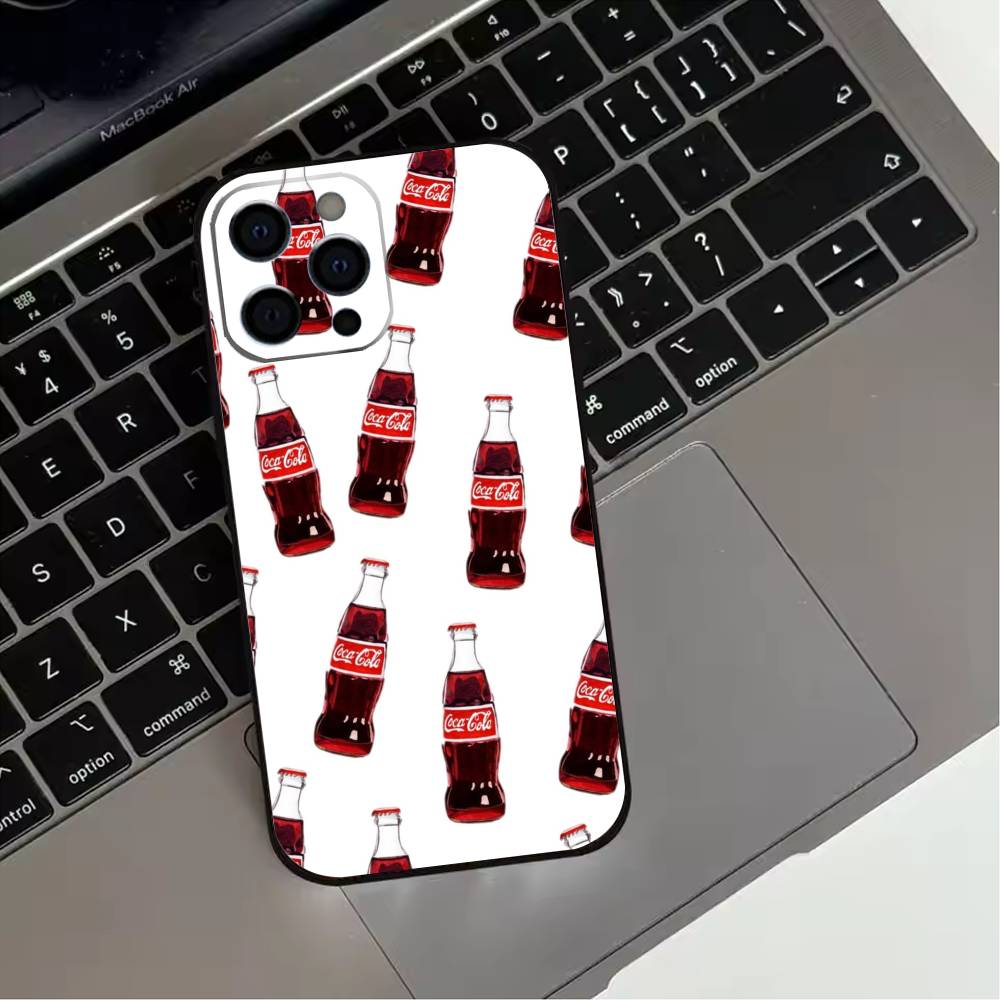 Hot C-Coca D-Drinks C-Cola  Phone Case For iPhone 17,16,15,14,13,12,11 Plus,Pro Max,XS,Soft Silicone Black Cover