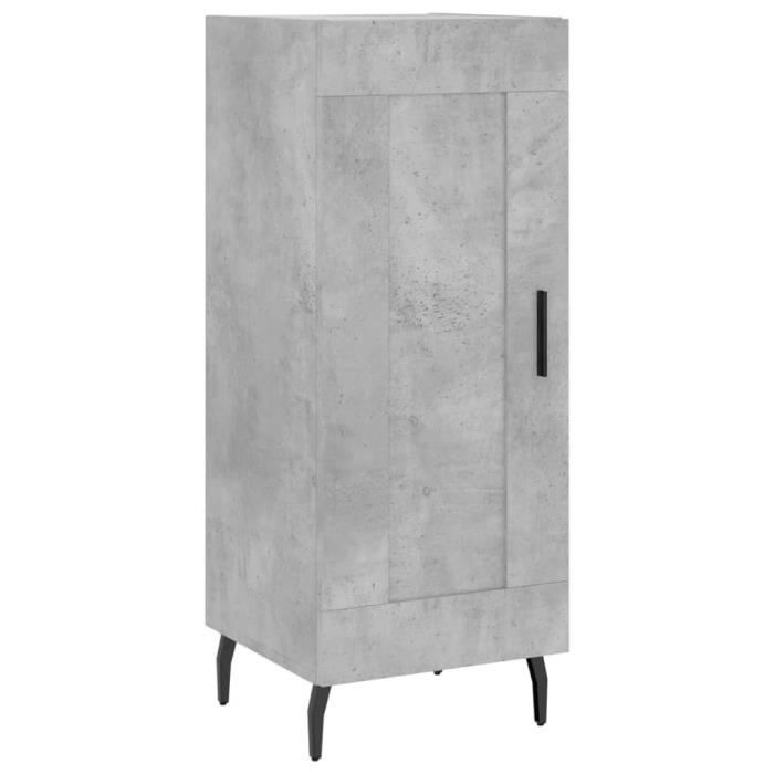 VidaXL Buffet Gris béton 34,5x34x90 cm Bois d'ingénierie 830464