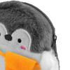 Cute Penguin Coin Purse and Lipstick Holder Durable Plush Bag for Change Data Cable Makeup