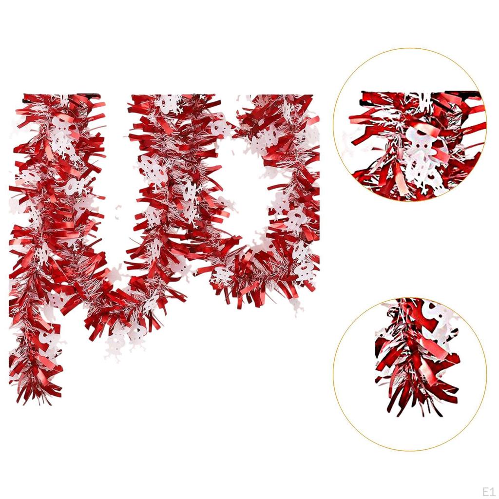 Weihnachten Lametta Girlande Metallic Twist Glitter Weihnachten Streamer für Baum Festliche