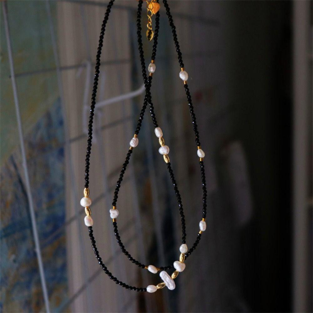 Elegant Choker Baroque Pearl Jewelry Accessories New Crystal Beads Necklace for Women