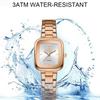 NAVIFORCE Original Simple Women Quartz Watch Square Case Stainless Steel Strap 3ATM Waterproof Lightweight Casual Fashion Women Watch NF5075