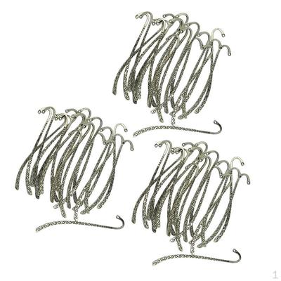 60 Pieces Beading Line Pattern Bookmarks With Loop For DIY Making