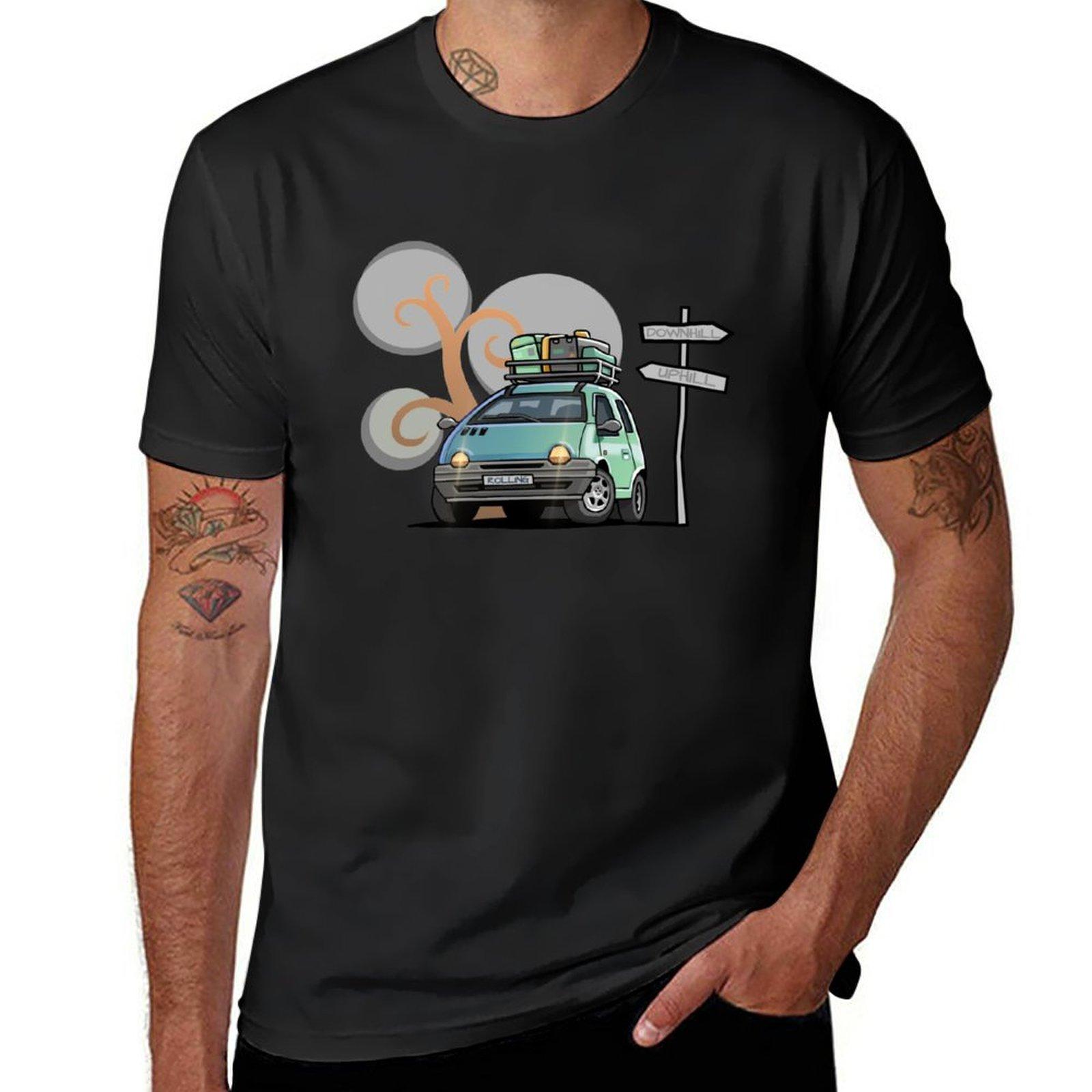 GUOYAN TOP Nieuw ROLLING TWINGO T-shirt voor jongens, witte t-shirts, sneldrogend shirt, heren Champion t-shirts 2XL