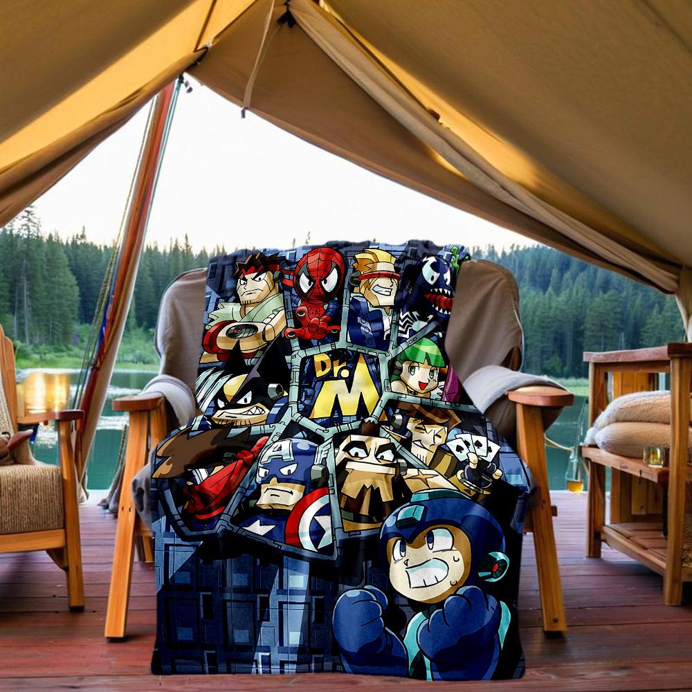 1PC Superheroes TeamUp Outdoor Blanket Lightweight Flannel, Soft & Warm, All-Season Use for Sofa, Outdoor, Camping, Living Room, Office74