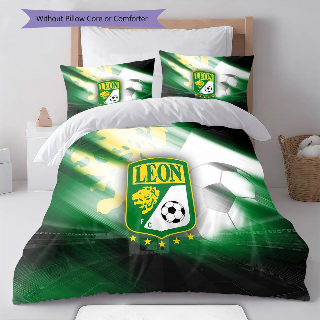 Club Leon Pattern Bedding,Quilt Set Quilt Cover Pillowcase Home Birthday Gift(1 * duvet cover + 2 * pillowcase, without core)