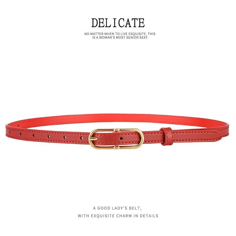 Womens Slim Leather Belt With Pin Buckle Casual Fashion Waistband Jeans Pants