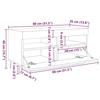 vidaXL Meuble TV avec lumières LED chêne artisanal bois d'ingénierie 3329168