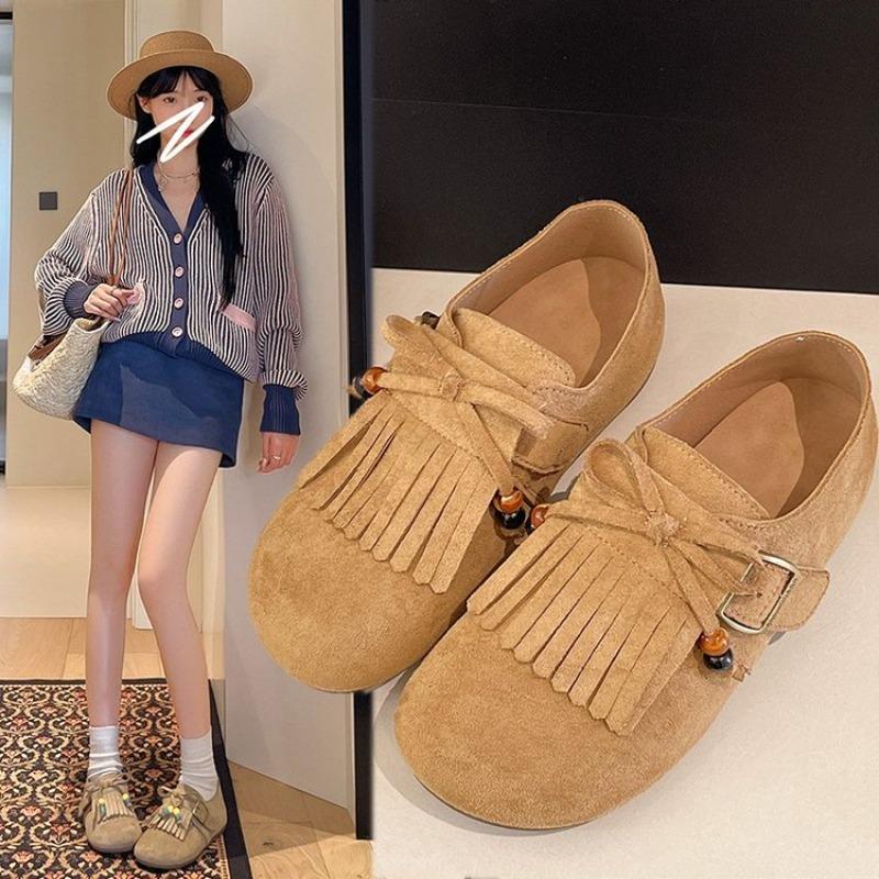 Fashion Tassel Beaded All-Inclusive Women 2025 Early Autumn New Casual Versatile Loafers