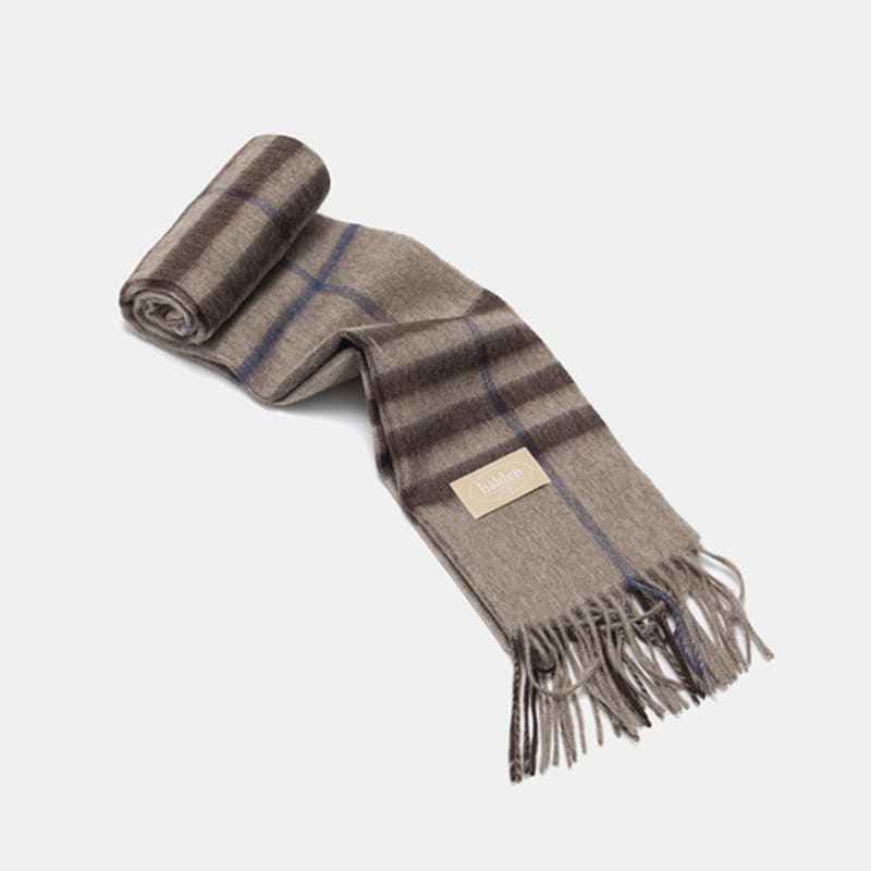 

халден шерстяной классический клетчатый шарф (M008_темно-бежевый) dark beige