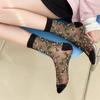 Women's Socks Thin Summer New Novelty Color Fashion Ladies Transparent Socks Breathable Korean Style Girls Flower Socks Modern