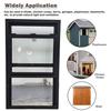 Aluminum Sash Window with Frame, Replacement Window for Home Basement Garage, Black Sliding Window with Bottom Slope, Commercial Upward Sliding Window