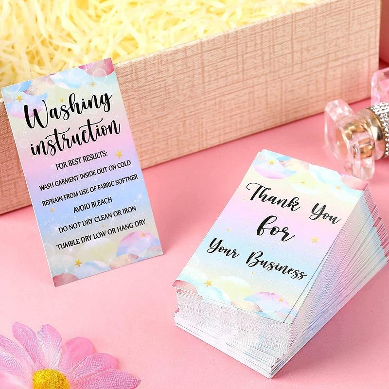 

50 листов/упаковка 2*3,5 дюйма Футболки, Карточки с инструкциями по стирке, Карточки с инструкциями по уходу за рубашкой, Бирки