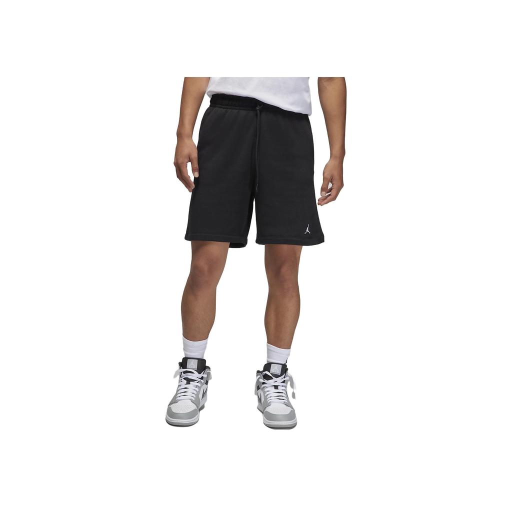 Jordan Logo Solid Drawstring Track Shorts Men Bottoms Black DQ7471-010