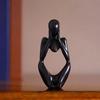 Nordic Thinker Statue Resin Abstract Figurines Figure Statues Handmade Art Crafts Home Decor Maison Desk Living Room Ornaments
