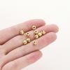 10pcs/lot 14K 18K Gold Plated Spacer Bead Beading Striped Cut Irregular Round Beads Necklace For DIY Jewelry Making Accessories