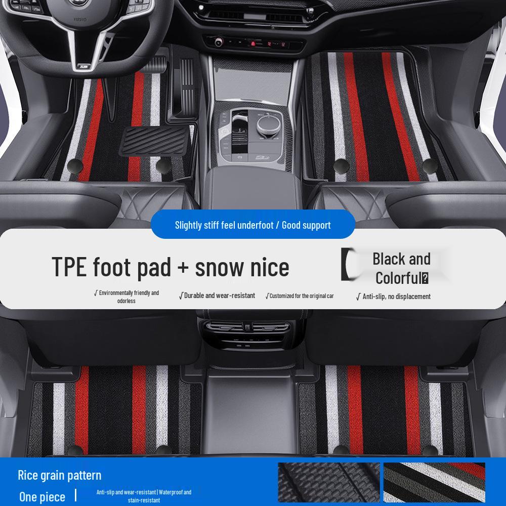 Fits BMW X1, X2, X3, X5, 1, 3, 5 Series & MINI: TPE Car Floor Mats & Door Sill Protection. Full Coverage.