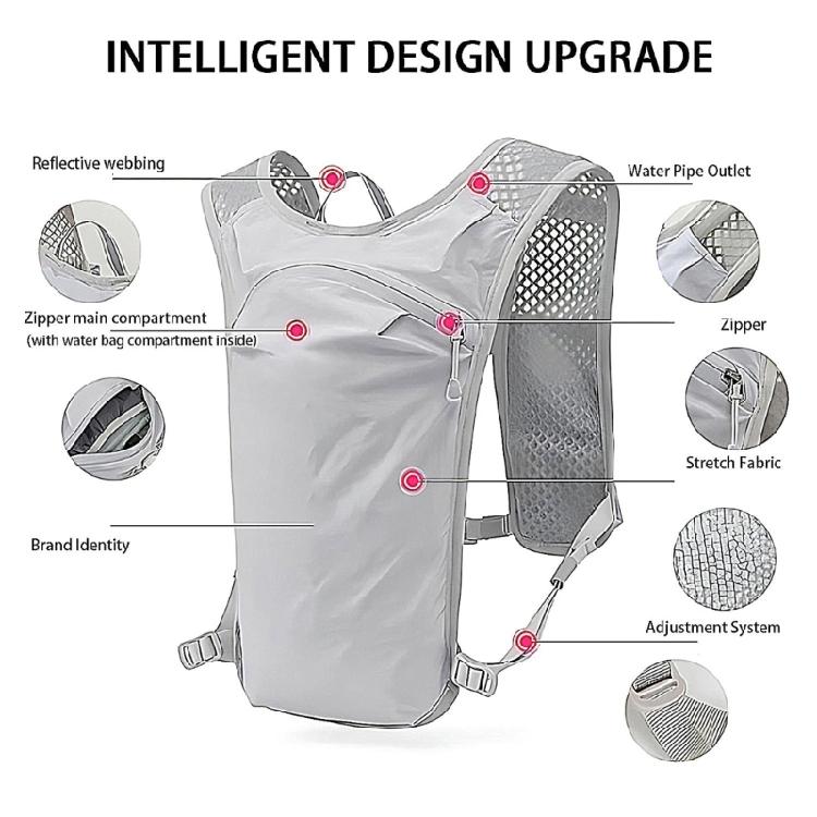 Professional Training Vest Bag Multi Layer Storage Pockets Reflective Trim Breathable Mesh Fabric For Outdoor Activity