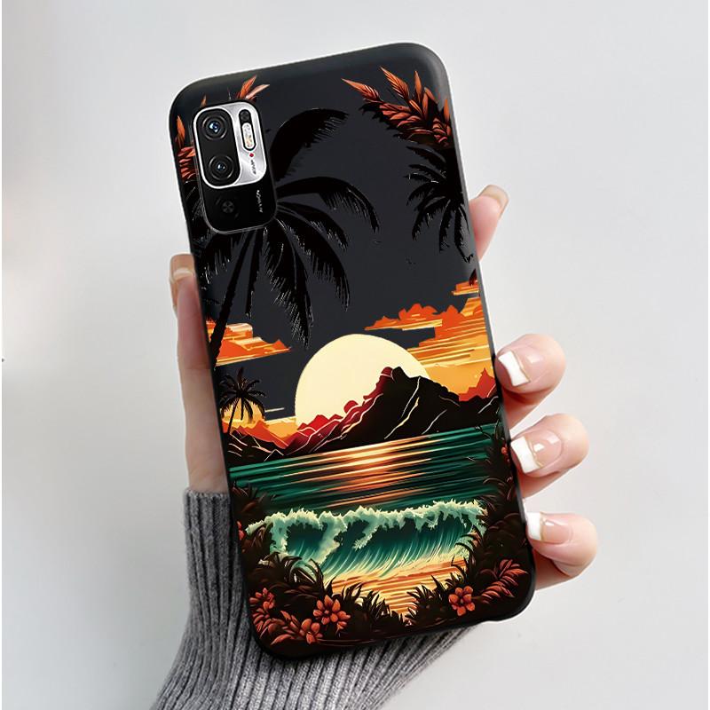 Casing For Redmi Note 10 JE 10T JE Phone Case Luxury Dragon Cute Cool Boys Girls Shockproof Black Matte Soft Silicone Back Cover