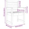 Garden Chairs 2 pcs White 60 x 48 x 91 cm Solid Pine Wood