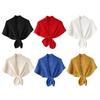 Knitted Cross Shawl Solid Color Fake Collar Cape Fashion Air-conditioning Outerwear  Summer