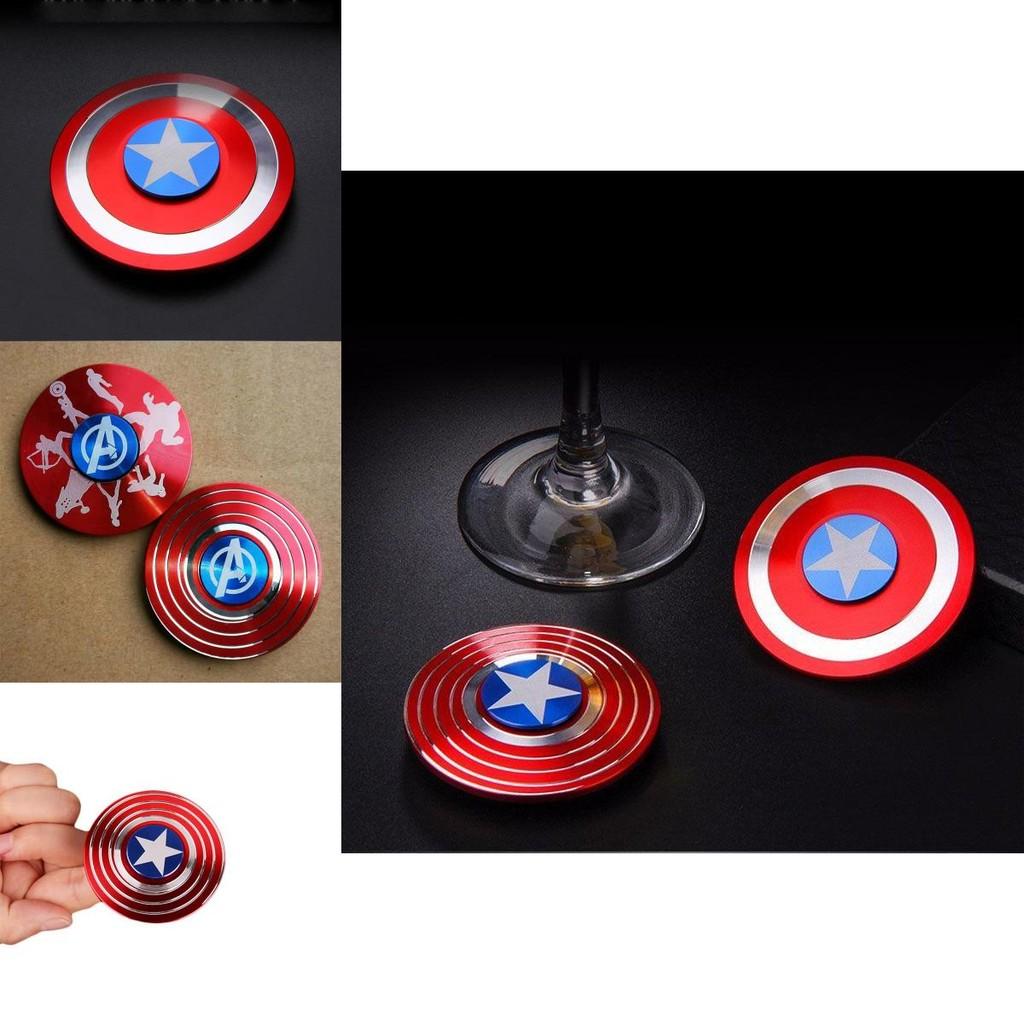 Fidget spinner di Capitan America dai colori vivaci con rotazione ad alta velocità per alleviare lo stress