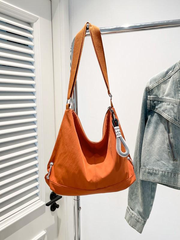 2025 Women's Lightweight Large-Capacity Crossbody Bag - Simple, Fashionable, Solid Color Casual Design