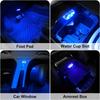 4Pcs Car LED Lights Interior Wireless, 7 Colors Interior Car Lights with 6 Bright LED Lamp Beads, Portable USB Rechargeable Car Interior Led Night