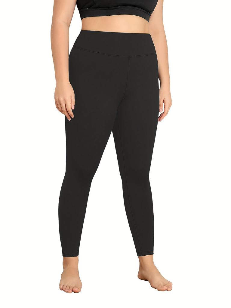 Fleece-Lined Plus Size Winter Fleece-Lined Yoga Pants High-Waisted Tummy-Control 1XL-5XL Winter Yoga Pants