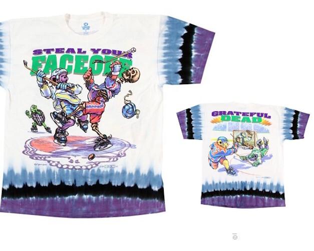 Steal Your Faceoff Hockey Grateful Dead Liquid Blue Tie Dye Mens T-shirt - NEW S